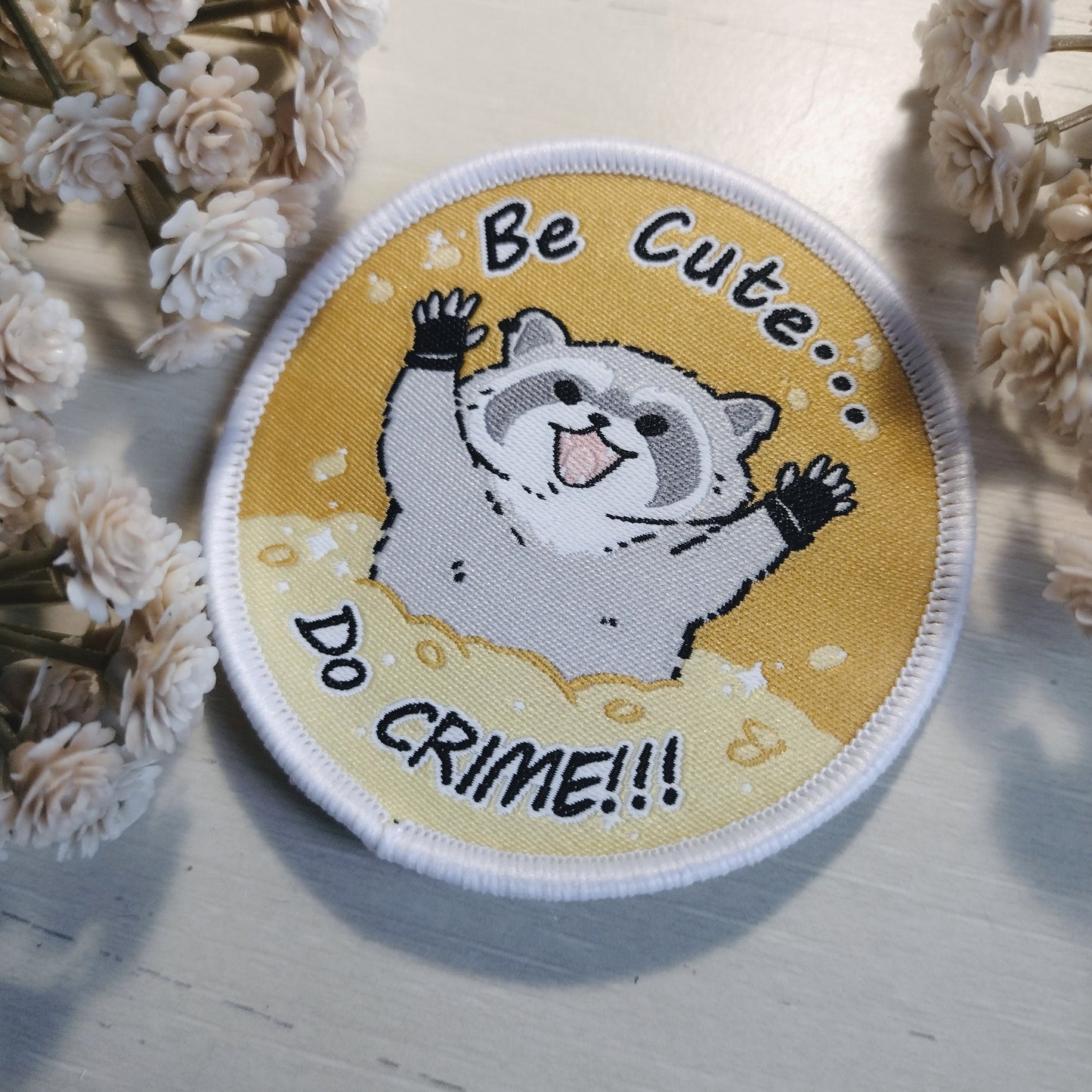 Spencer the Raccoon, Iron on patch.