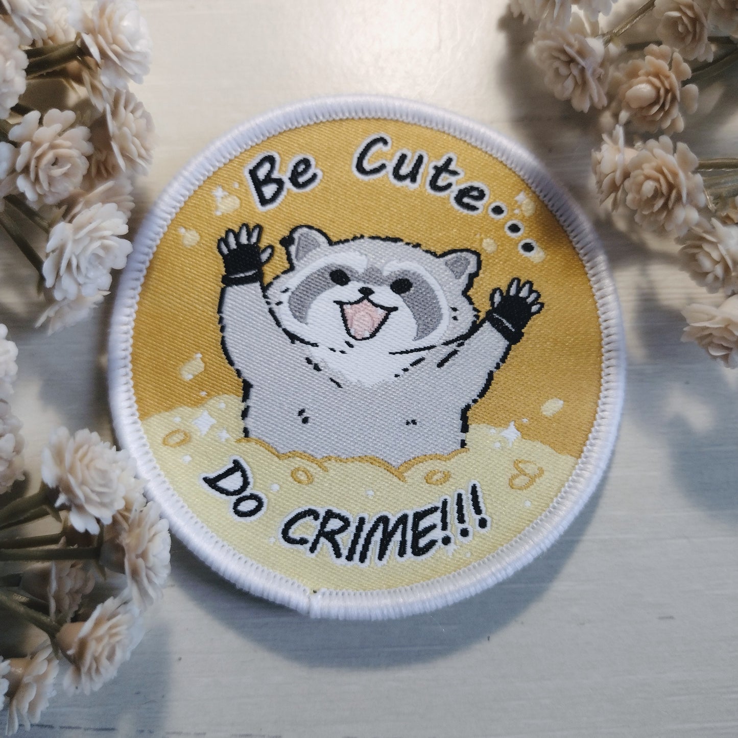 Spencer the Raccoon, Iron on patch.