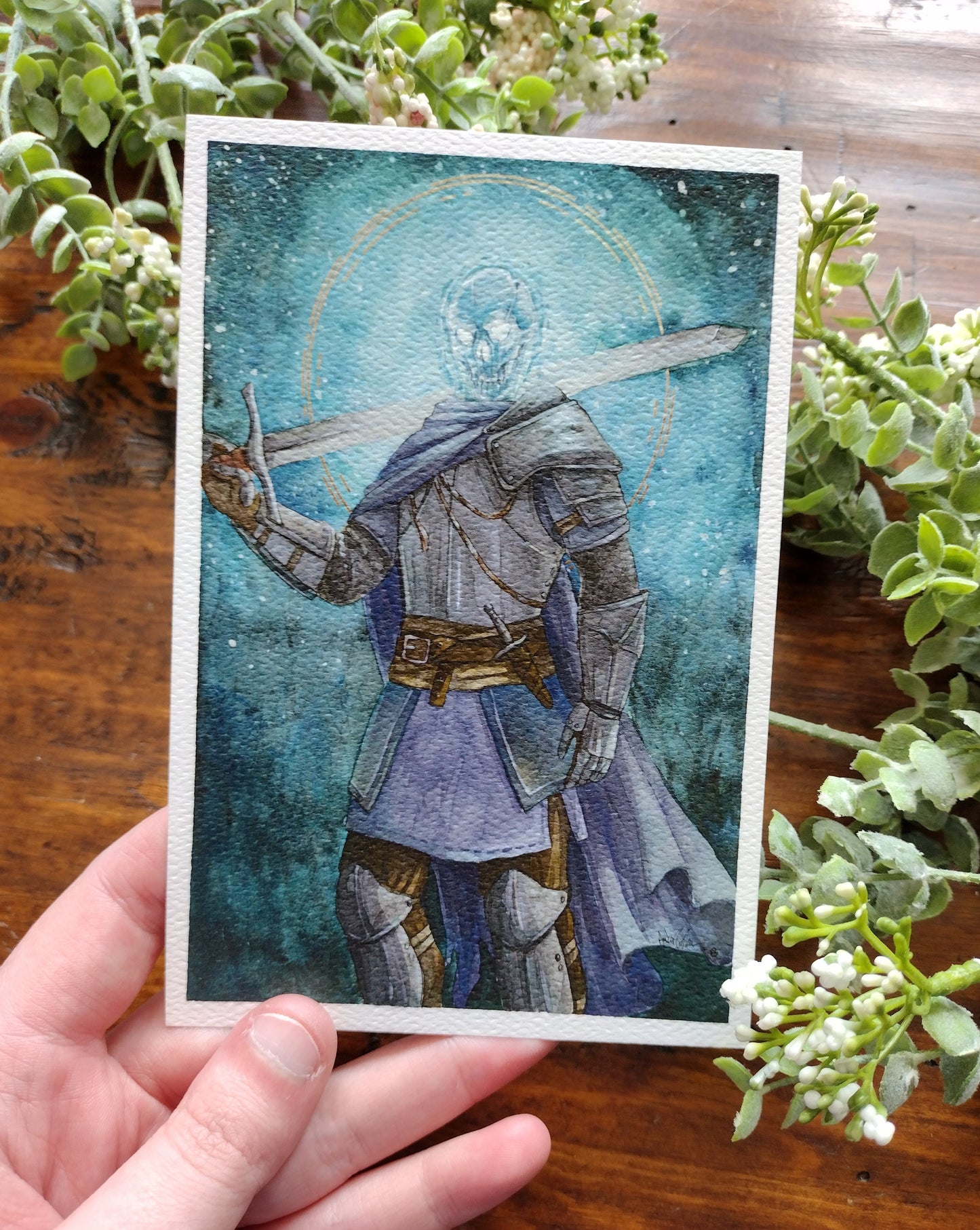 Legend watercolor postcard set