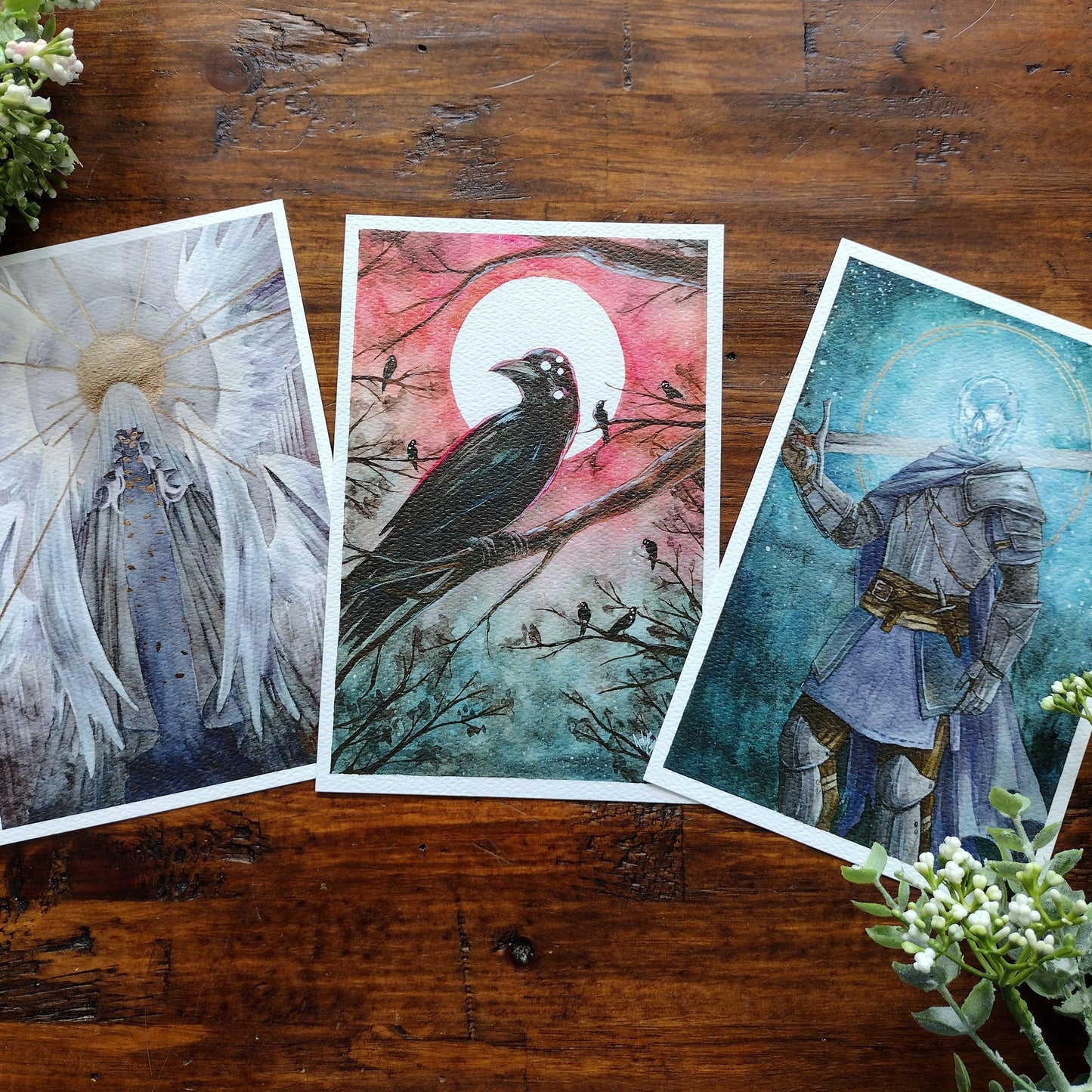 Legend watercolor postcard set