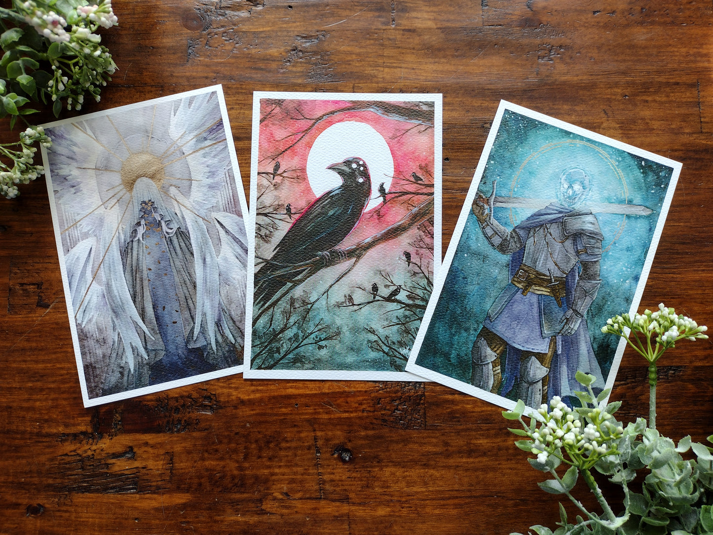 Legend watercolor postcard set