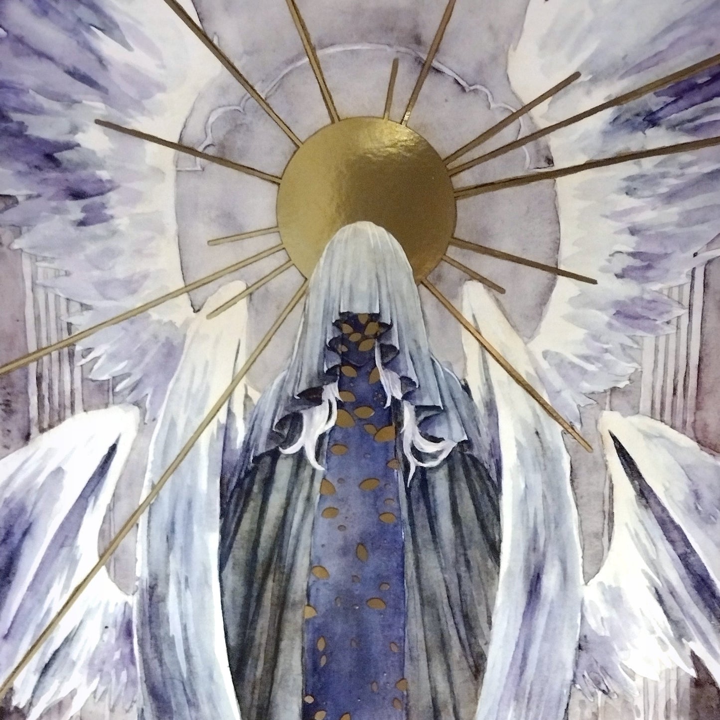 Judgment, foil watercolor print