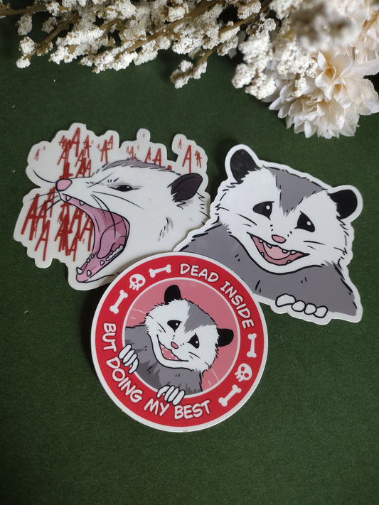 Fizz the Possum sticker pack