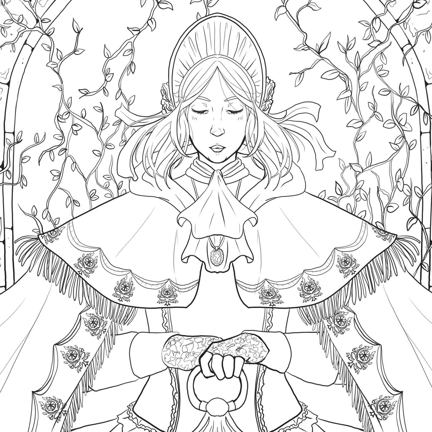 Doll coloring page