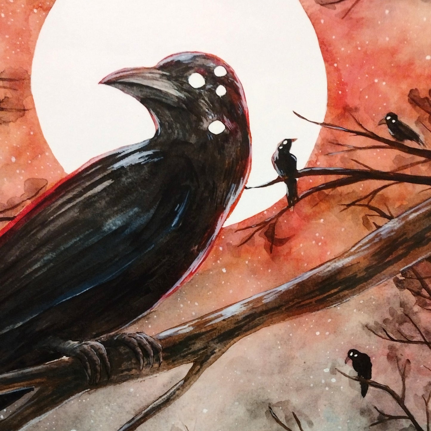 Omen watercolor print