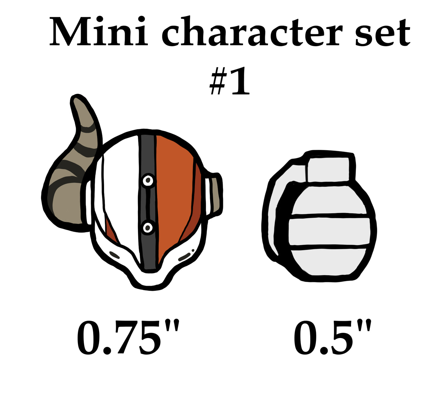 Mini character pin set #1